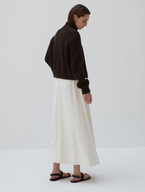 Italian suede Wool Blend JK_Dark Brown
