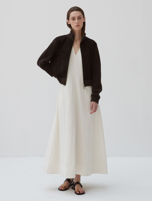 Italian suede Wool Blend JK_Dark Brown