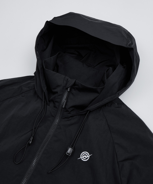 Light Weight Holographic Detachable Windbreaker - BLACK