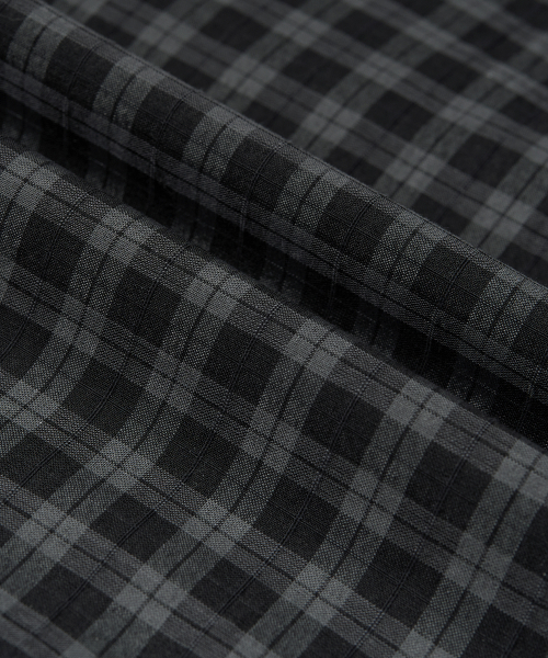 TWO POCKET SQUARE CHECK HALF SHIRTS (SAGE GREY)