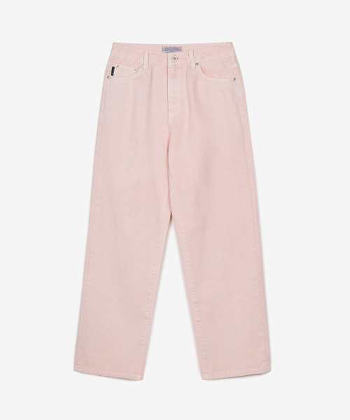 PINK DYING DENIM PANTS - LIGHT PINK