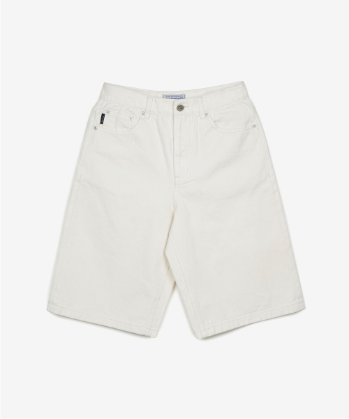 BERMUDA HALF DENIM - ECRU
