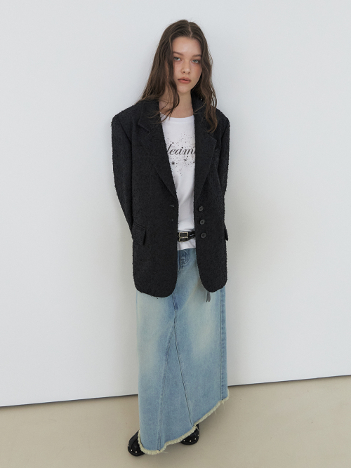 Tweed Tailored Jacket, Black