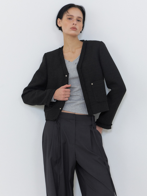 Double Belt Slacks, Charcoal