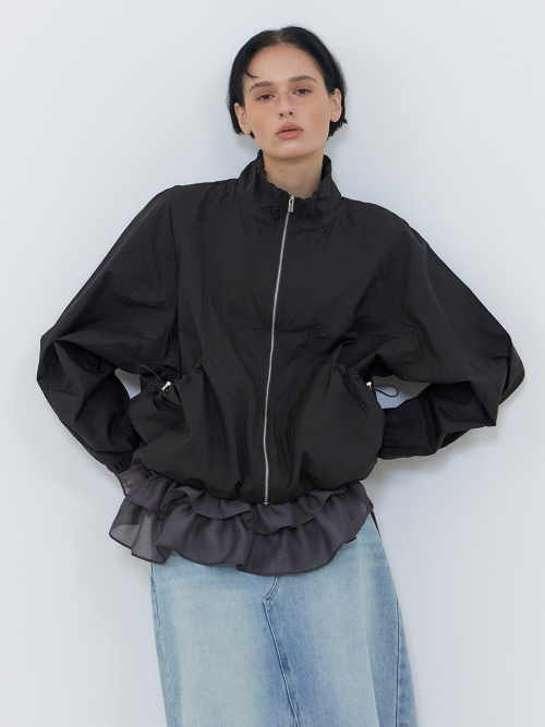 Volume Pocket Wind Jumper, Black