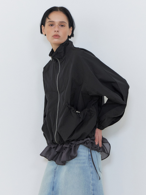 Volume Pocket Wind Jumper, Black