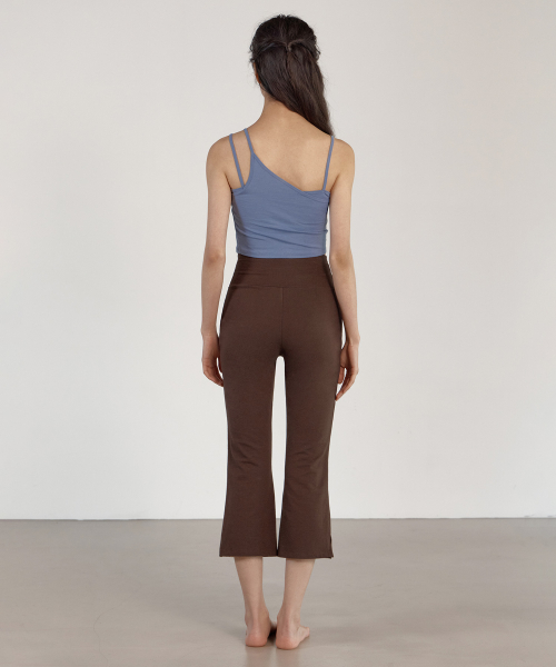 high-rise pants (Charcoal Brown)