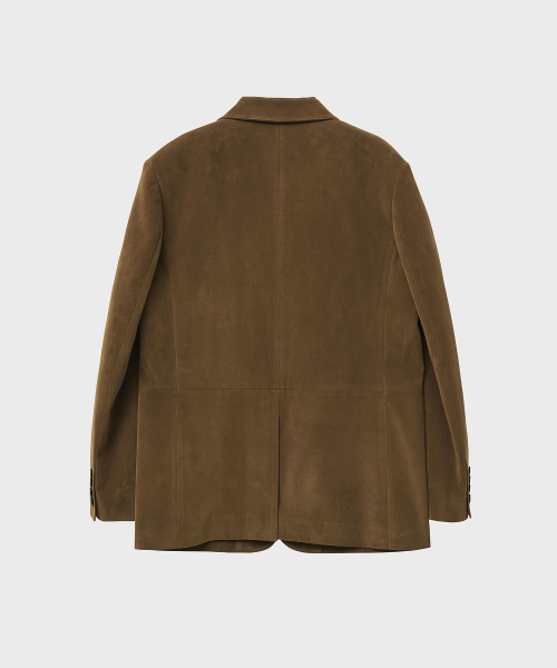 Замшевый tailored жакет (Brown)