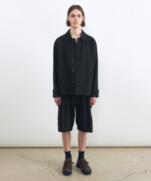 Льняная куртка French Work BLACK
