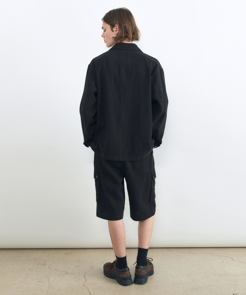 Льняная куртка French Work BLACK