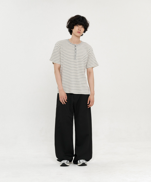 Multi-tuck широкие слаксы [Black]