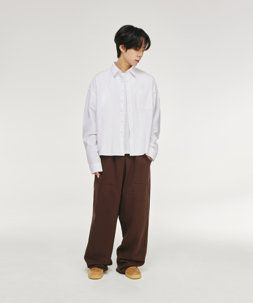 SIGNATURE シグニチャー オックスフォード クロップシャツ [ホワイト] 画像 4