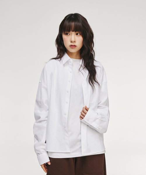 SIGNATURE シグニチャー オックスフォード クロップシャツ [ホワイト] 画像 7