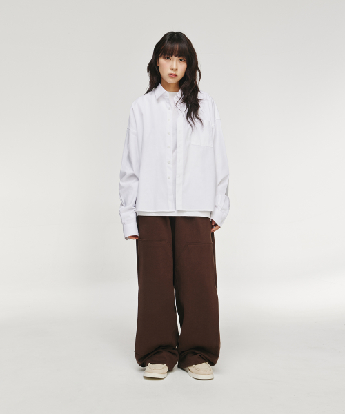 SIGNATURE シグニチャー オックスフォード クロップシャツ [ホワイト] 画像 8