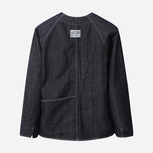 Льняная джинсовая куртка Kantha (DARK INDIGO)