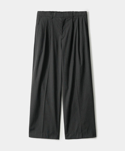 Light двойная складка широкие слаксы_Stripe Grey