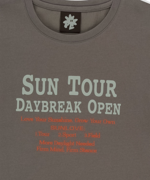 W SUN TOUR Layered L/S Tee Taupe