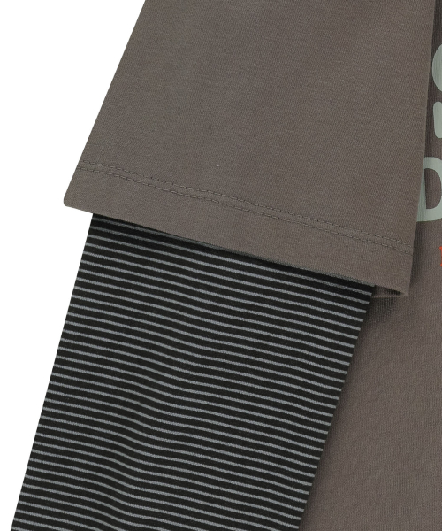 W SUN TOUR Layered L/S Tee Taupe