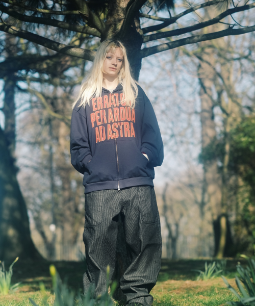 Ad Astra Appliqué 2way Hoodie Zip Up Navy