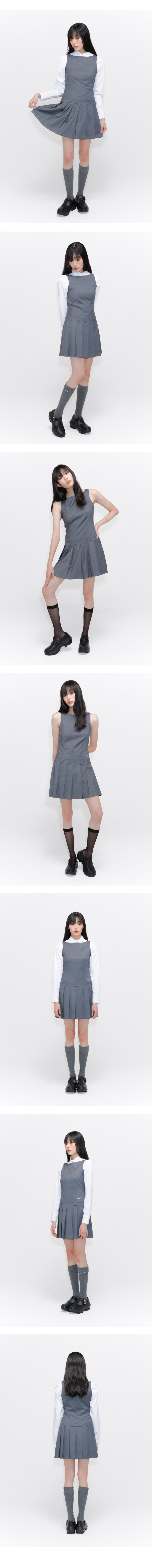 미세키서울(MISEKI SEOUL) Pleats one piece CHARCOAL - 사이즈 & 후기