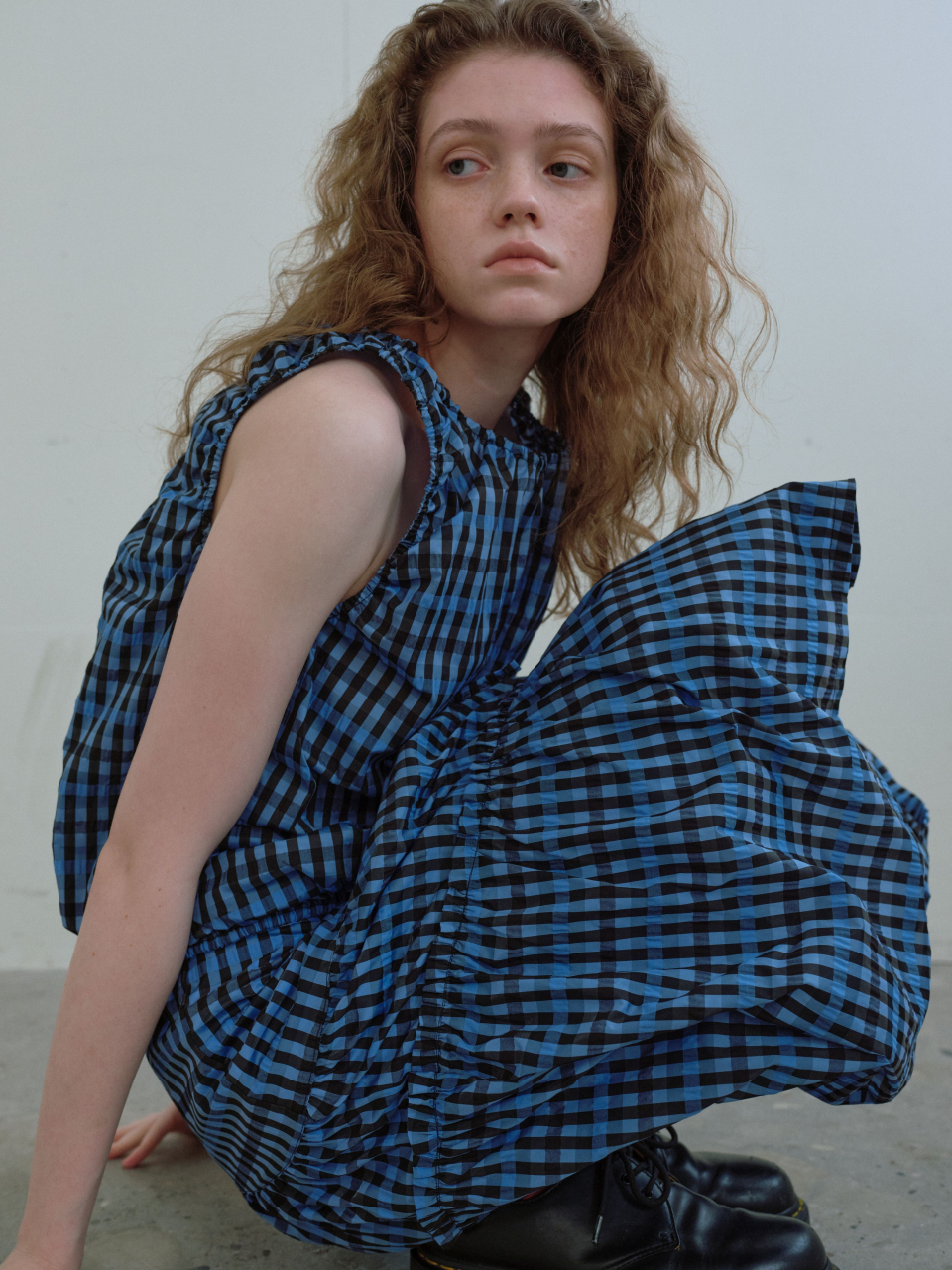スカート [ENZO BLUES] Shirring Banding Skirt : 2color MUSINSA公式 | ENZO BLUES Shirring banding skirt (Blue)