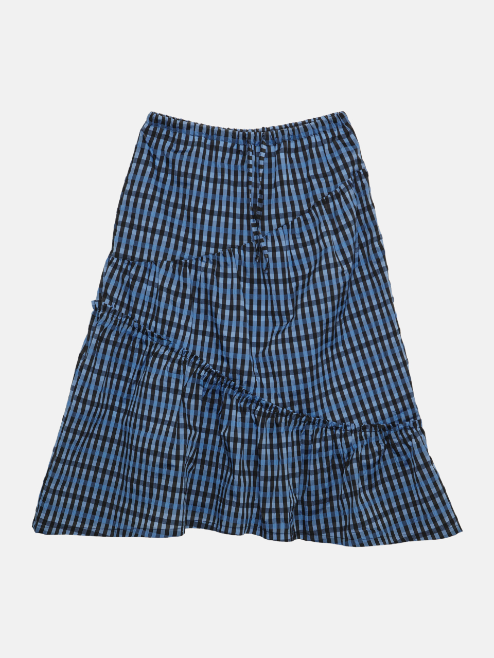 【ENZO BLUES】mesh panel skirt メッシュ スカート MUSINSA公式 | ENZO BLUES Shirring banding skirt (Blue)