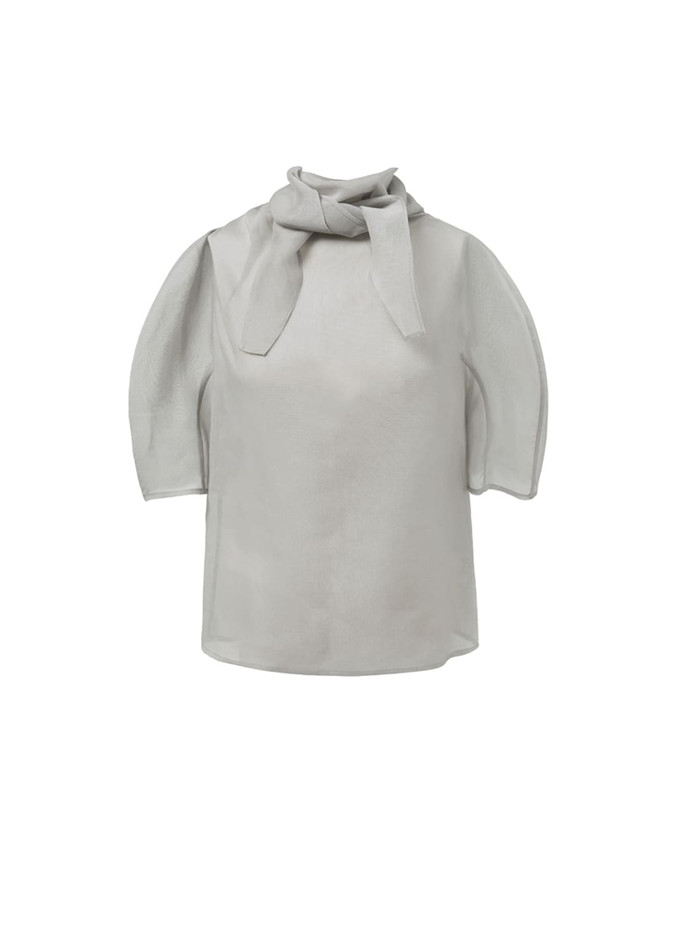 amometo 韓国 Knotted Collar Top, Black AMOMENTO Knotted Collar Top - Black | Garmentory