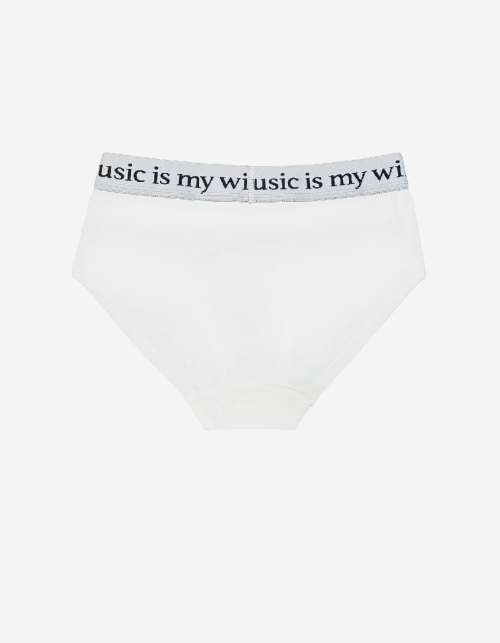 Music is my wife UNDERWEAR Bikini -White
