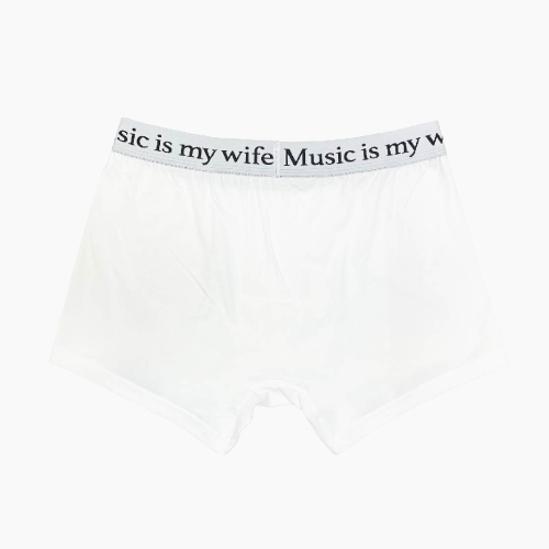Music is my wife UNDERWEAR Boxer Brief -White