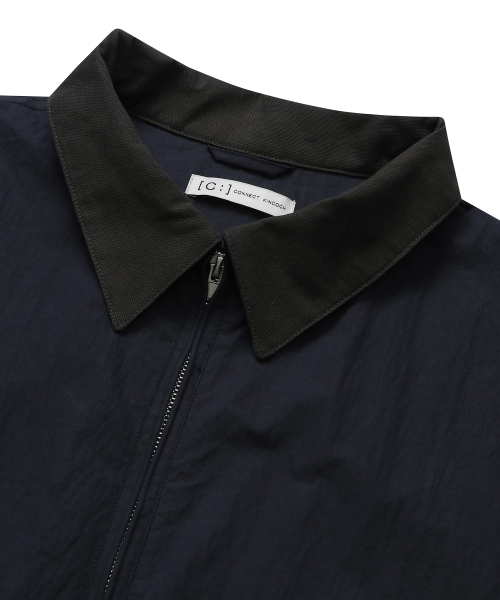 Куртка с контрастным воротником (Dark Navy)