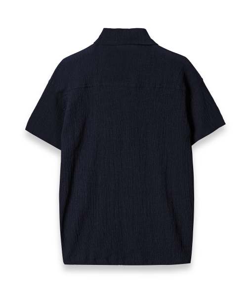 Рубашка поло Wish & Wear из жатого хлопка (Navy)