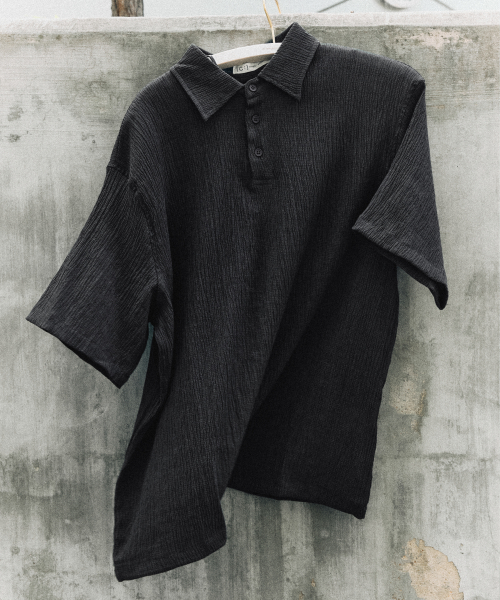 Рубашка поло seersucker WISH & WEAR (Grey)