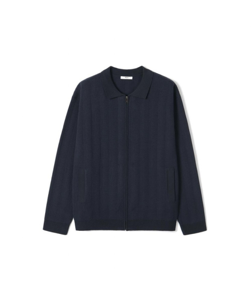 Двухцветный кардиган на молнии Navy