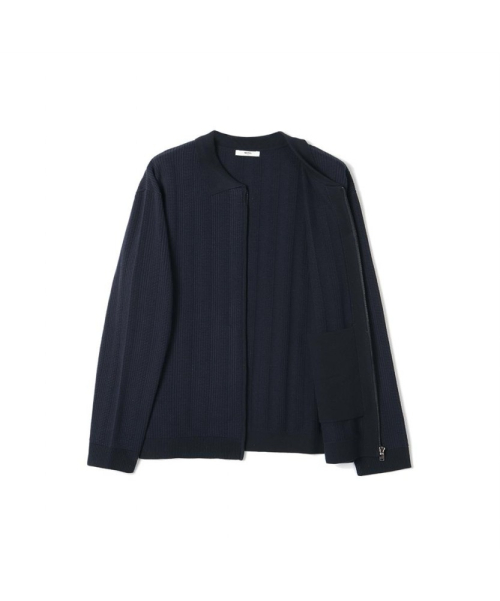 Двухцветный кардиган на молнии Navy