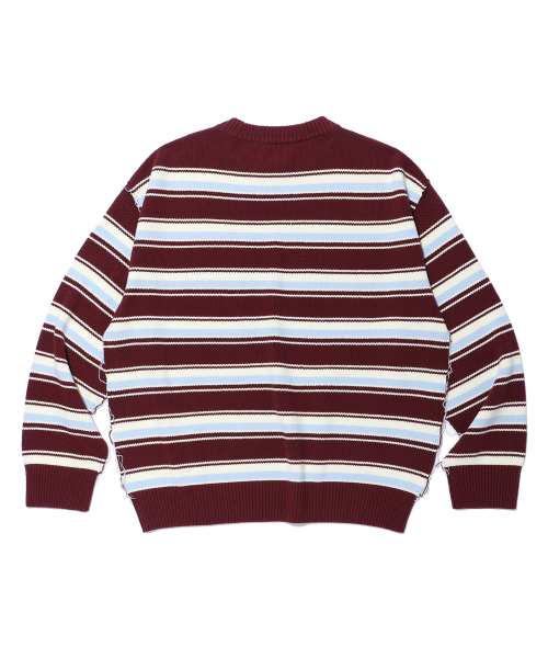 MULTI STRIPE KNIT Burgundy