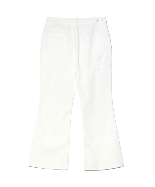 D16 FLARE DENIM Off White