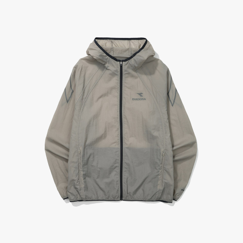 Легкая беговая куртка из текстиля GREY