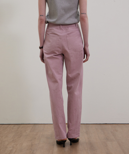 Pigment washing panel pants_PINK