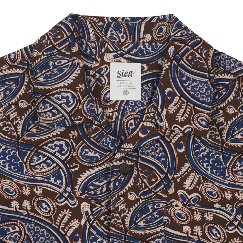 Paisley принт полурубашка Brown Print (PIBAD5030)