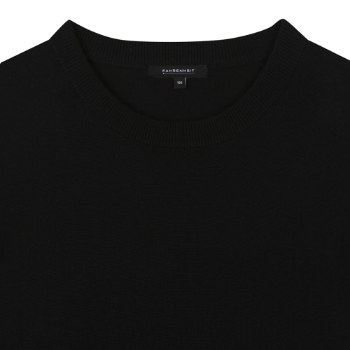 [Washable] Solid круглый вязаный свитер (FIUCA8501)