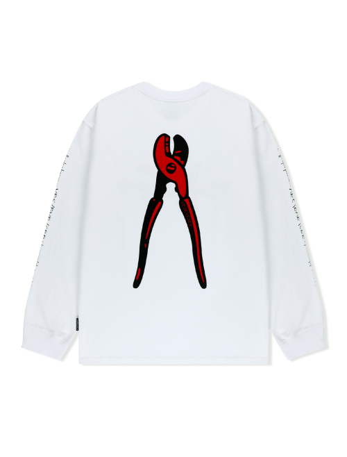 Y.e.s Wire Logo L/S белый