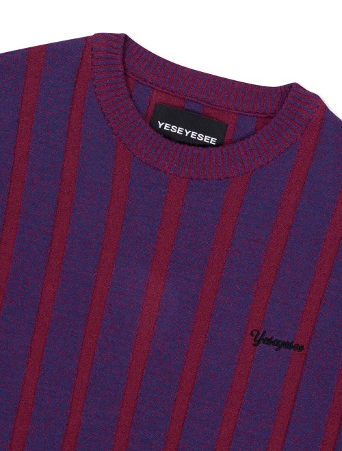 Stipe Knit Pullover тёмно-синий