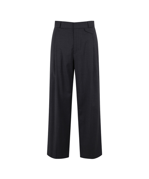Широкие брюки с одной складкой (Charcoal Gray)