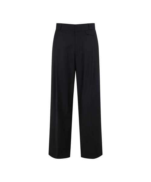 Широкие брюки с одной складкой (Black)