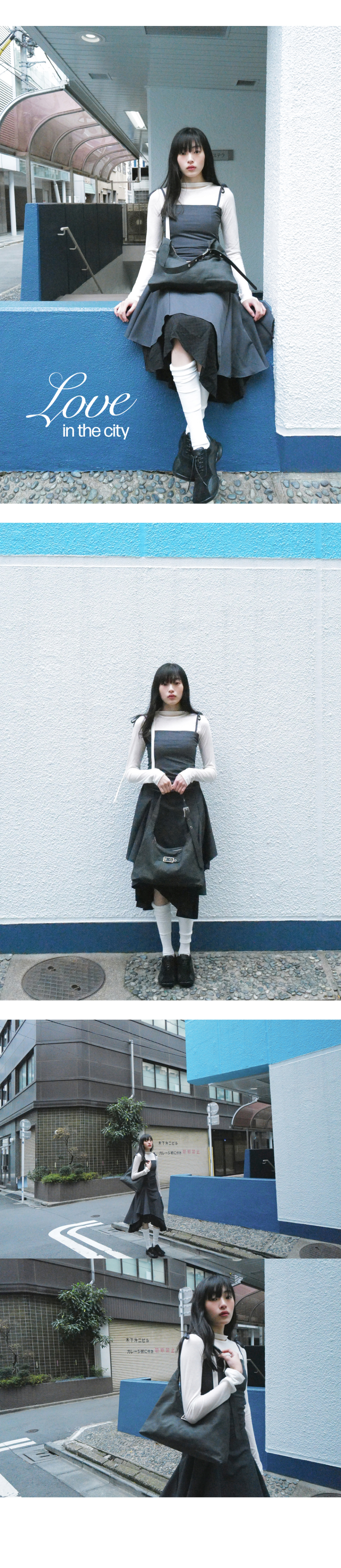 MUSINSA公式 | MISEKI SEOUL Unbalanced layered one piece BLACK