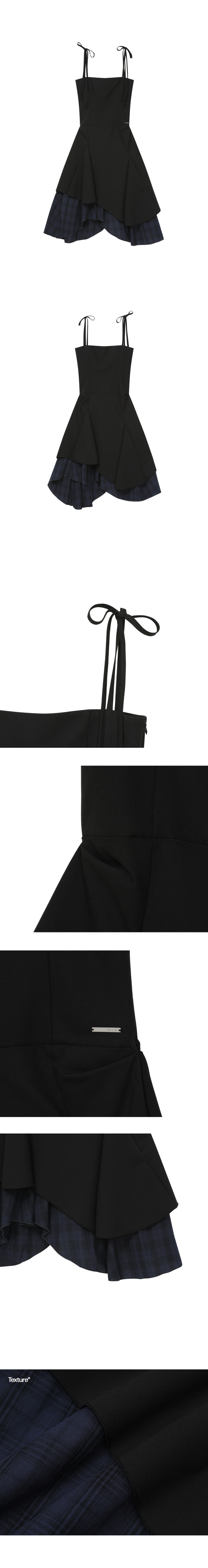 韓国大人気★Miseki SEOUL★Unbalanced layered one piece 黒 MUSINSA | MISEKI SEOUL Unbalanced layered one piece BLACK