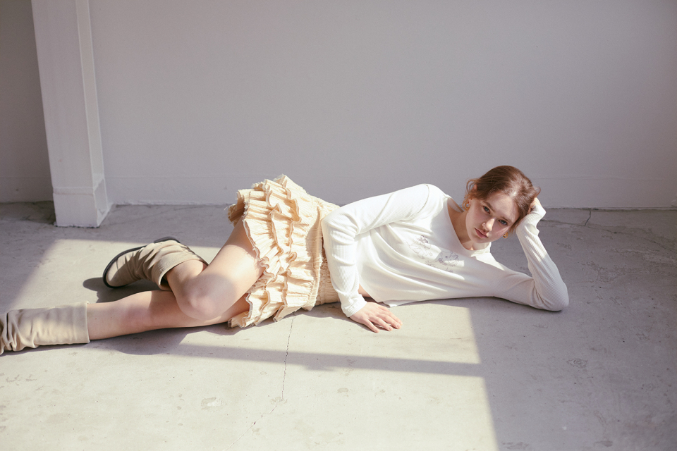 SOFT SEOUL ♥ CANCAN FRILL BANDING PANTS SKIRT /追跡付 MUSINSA公式 | SOFTSEOUL Cancan Frill Banding Pants Skirt_Beige