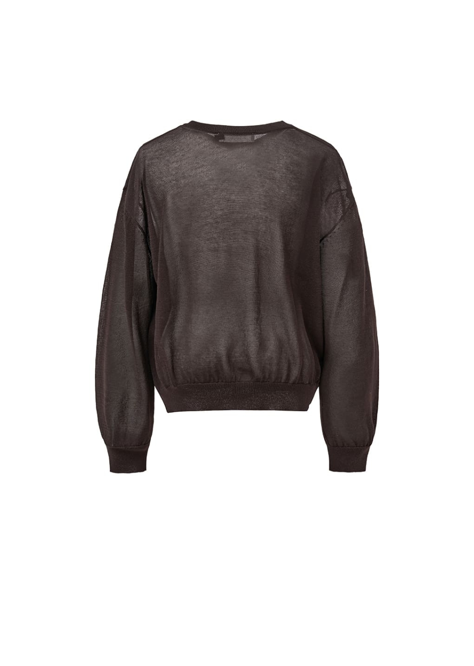 MUSINSA公式 | AMOMENTO SHEER ROUND CARDIGAN (4COLORS) アモーメント SHEER ROUND CARDIGAN ダークブラウン L