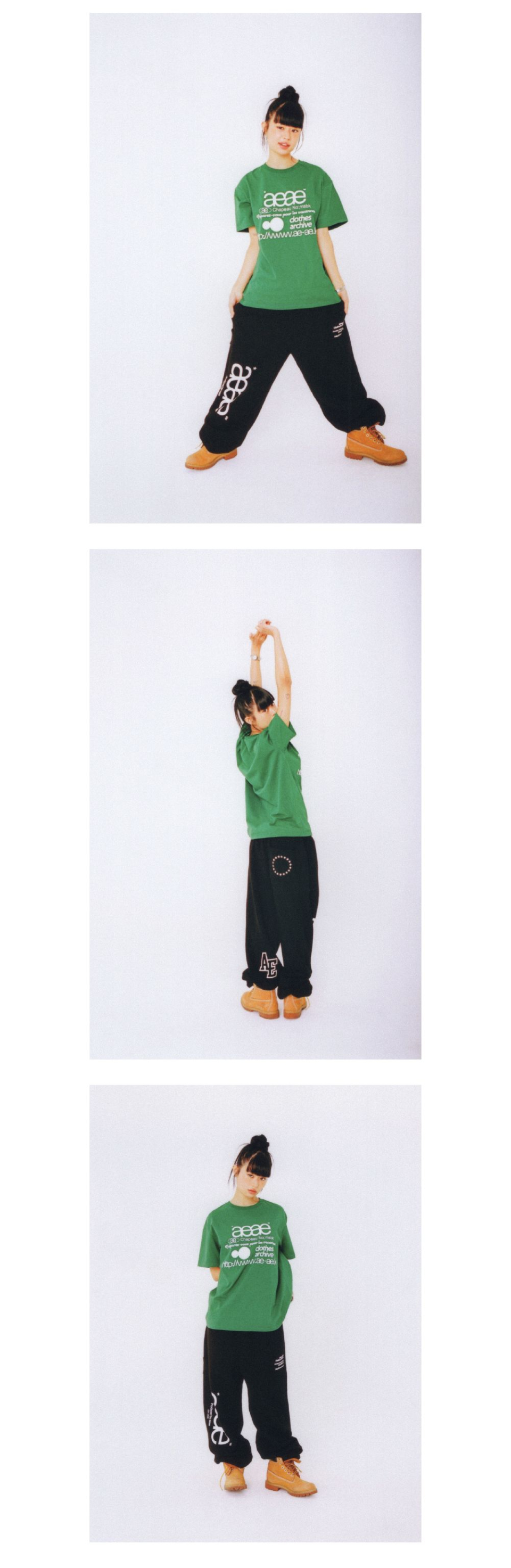 에이이에이이(AEAE) WEB LOGO T-SHIRTS [PIGMENT BLACK