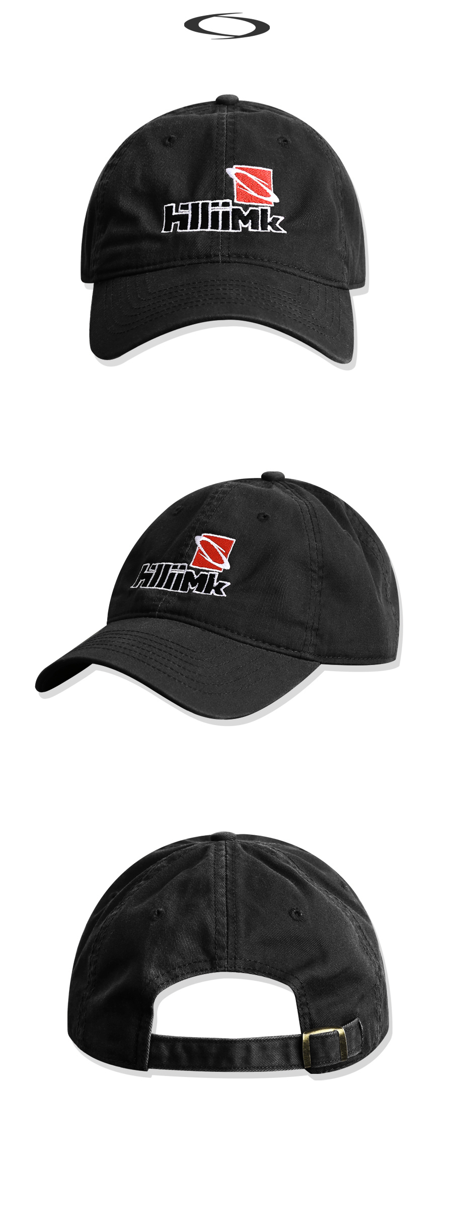 SQUARE LOGO BALL CAP - 2 COLORS BLACK